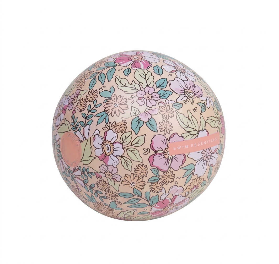 Ballon de plage - imprimé floral 🌸