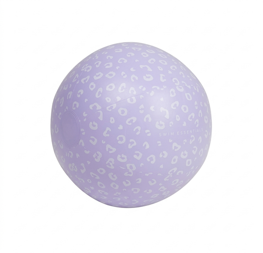 Ballon de Plage  – Imprimé Léopard Lilas (51 cm) 💜