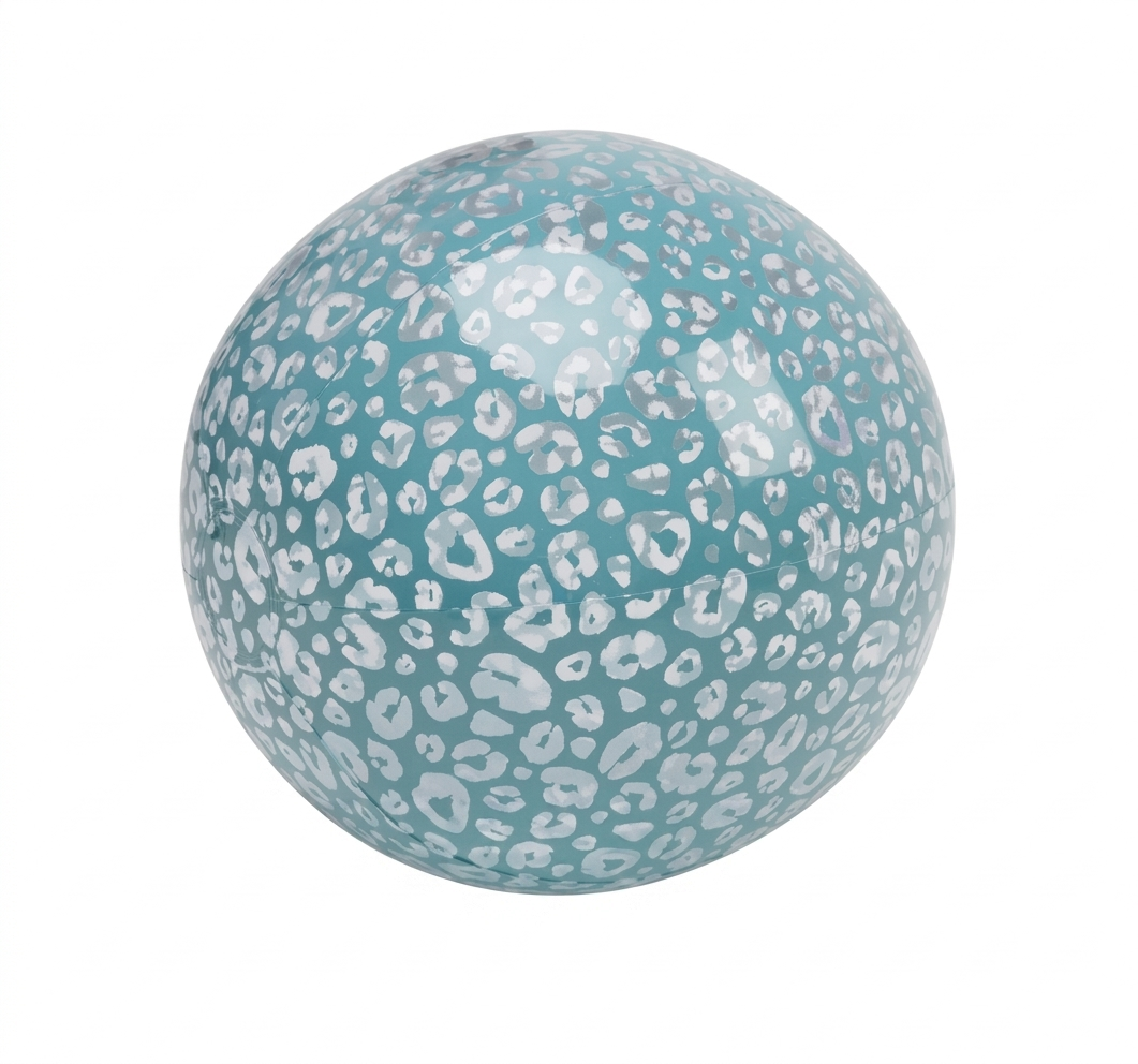 Ballon de plage - bleu léopard 🐆