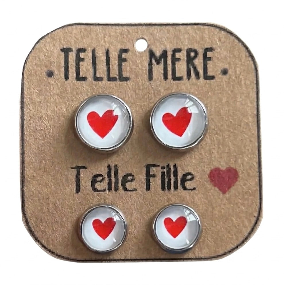 Duo de Boucles d'Oreilles "Telle Mère, Telle Fille" ♥️